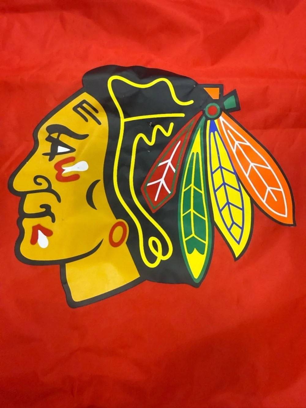 Chicago Blackhawks Red Sports Drawstring Backpack Sack Tote with Team Logo